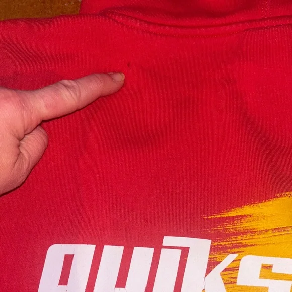 Vintage Quiksilver Bold Red Hoodie - Picture 4 of 7